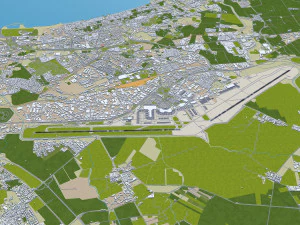 Algiers International Airport Houari Boumediene 20km 3D Model