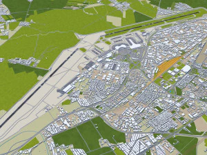 Algiers International Airport Houari Boumediene 20km 3D Model
