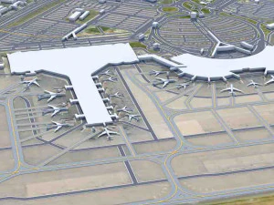 Algiers International Airport Houari Boumediene 20km 3D Model