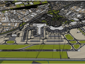Algiers International Airport Houari Boumediene 20km Modelo 3D