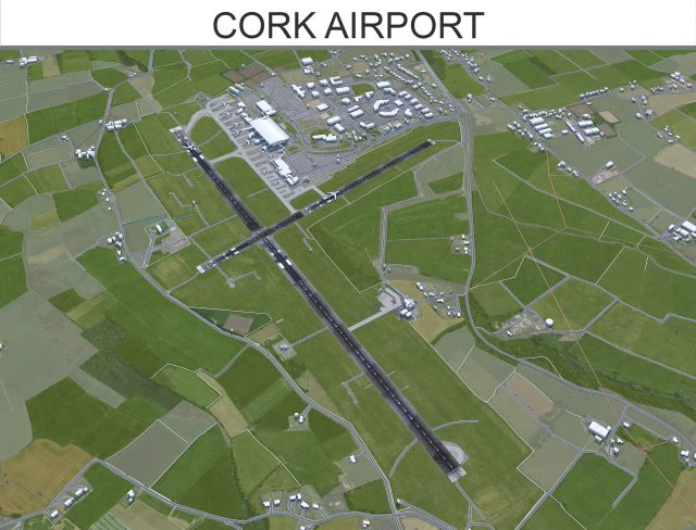 Cork Airport 10km 3D Model .c4d .max .obj .3ds .fbx .stl .blend 