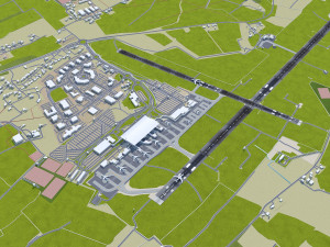 Cork Airport 10km 3D Model