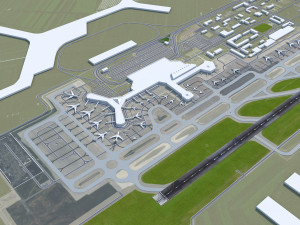 Harbin Taiping International Airport 10km 3D 모델