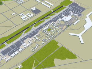 Harbin Taiping International Airport 10km 3D 모델