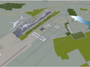 Harbin Taiping International Airport 10km 3D 모델
