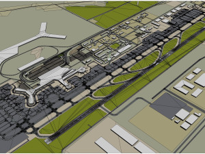 Harbin Taiping International Airport 10km 3D 모델