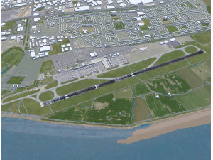 Aeroporto John Lennon de Liverpool 10 km Modelo 3D