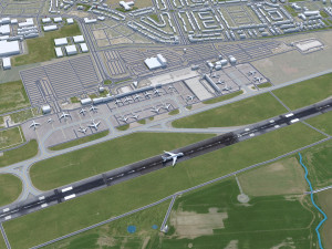 Liverpool John Lennon Airport 10km Model 3D