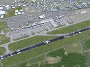Aeroporto John Lennon de Liverpool 10 km Modelo 3D