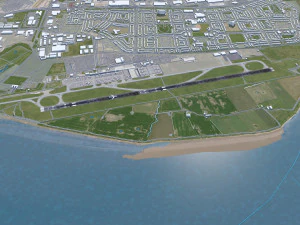 Aeroporto John Lennon de Liverpool 10 km Modelo 3D