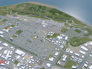 Liverpool John Lennon Airport 10km Model 3D