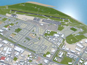 Liverpool John Lennon Airport 10km Model 3D