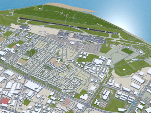 Aeroporto John Lennon de Liverpool 10 km Modelo 3D