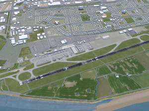 Aeroporto John Lennon de Liverpool 10 km Modelo 3D