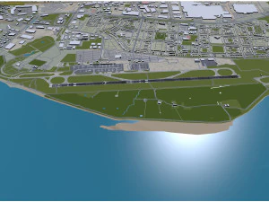 Aeroporto John Lennon de Liverpool 10 km Modelo 3D