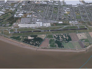 Aeroporto John Lennon de Liverpool 10 km Modelo 3D