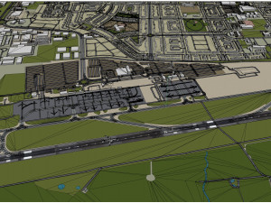 Liverpool John Lennon Airport 10km Model 3D