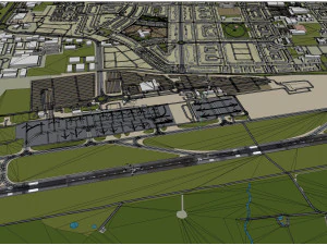 Aeroporto John Lennon de Liverpool 10 km Modelo 3D