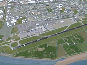 Liverpool John Lennon Airport 10km Model 3D
