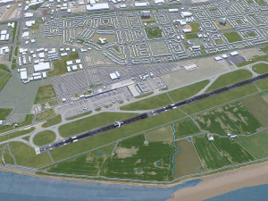 Aeroporto John Lennon de Liverpool 10 km Modelo 3D