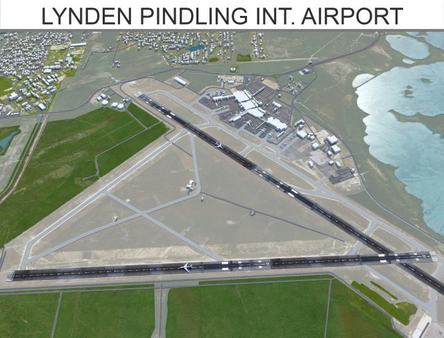 Lynden Pindling International Airport Nassau 15km 3D 模型 .c4d .max .obj .3ds .fbx .stl .blend 