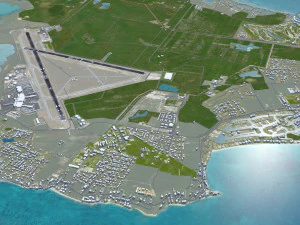 Lynden Pindling International Airport Nassau 15km 3D Model