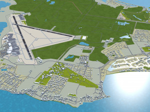 Lynden Pindling International Airport Nassau 15km 3D 模型
