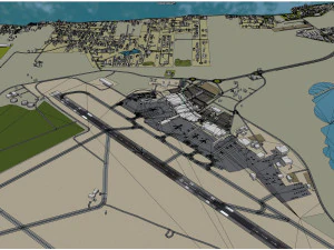 Lynden Pindling International Airport Nassau 15km 3D Model