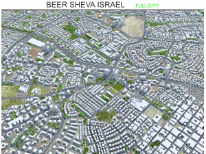 Beer Sheva city Israel 20km Modelo 3D