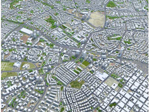 Beer Sheva city Israel 20km 3D Model
