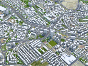 Beer Sheva city Israel 20km 3D Model