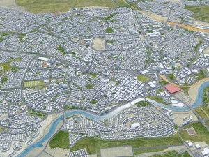 Beer Sheva city Israel 20km 3D Model