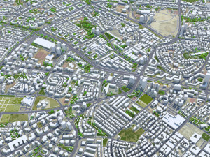 Beer Sheva city Israel 20km 3Dモデル