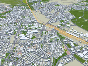Beer Sheva city Israel 20km 3D Model