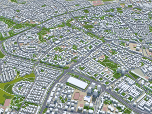 Beer Sheva city Israel 20km 3Dモデル