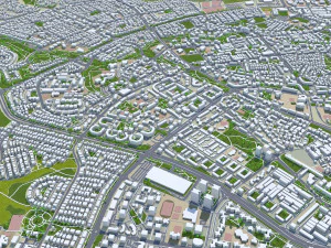 Beer Sheva city Israel 20km 3D Model