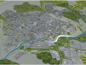 Beer Sheva city Israel 20km 3Dモデル