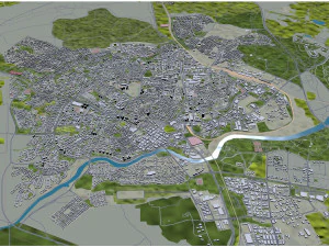 Beer Sheva city Israel 20km 3D Model