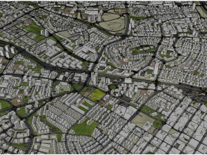 Beer Sheva city Israel 20km 3D Model
