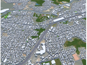 Betim city Brazil 30km 3Dモデル