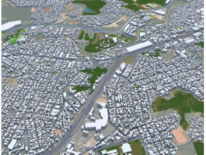 Betim city Brazil 30km 3D Model