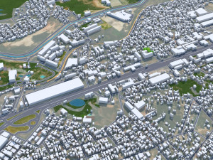 Betim city Brazil 30km 3Dモデル