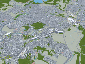 Betim city Brazil 30km 3Dモデル