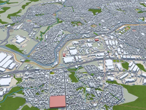 Betim city Brazil 30km 3D Model