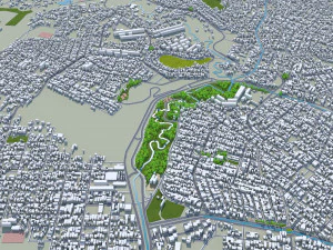 Betim city Brazil 30km 3D Model