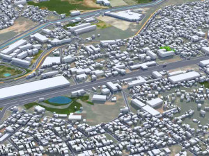Betim city Brazil 30km 3Dモデル