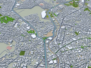 Betim city Brazil 30km 3Dモデル