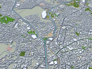 Betim city Brazil 30km 3D Model