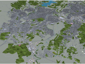 Betim city Brazil 30km 3Dモデル