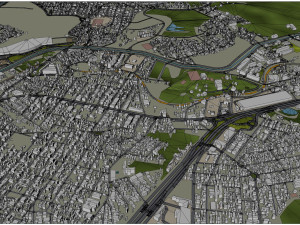 Betim city Brazil 30km 3Dモデル